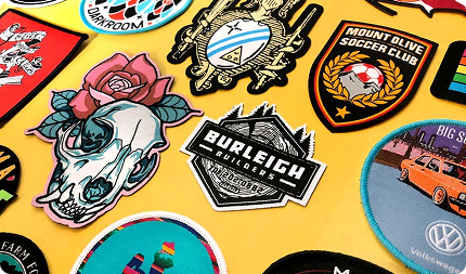 Collection of colorful patches